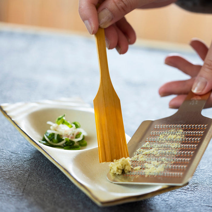 Rankmath Bamboo Flat Brush for Ginger Grater - 13.5cm-Kiichin - The #1 Place for Japanese Goods in Your Hand!