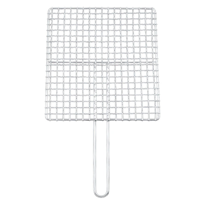 Ebm Stainless Steel BBQ Grill Mesh with Single Handle - 33cm-Kiichin - The #1 Place for Japanese Goods in Your Hand!