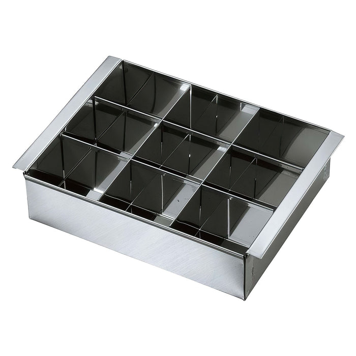 Ebm Stainless Steel Tamago-Dofu Mold - 9-Piece 15cm Mold for Perfectly Shaped Delights-Kiichin - The #1 Place for Japanese Goods in Your Hand!