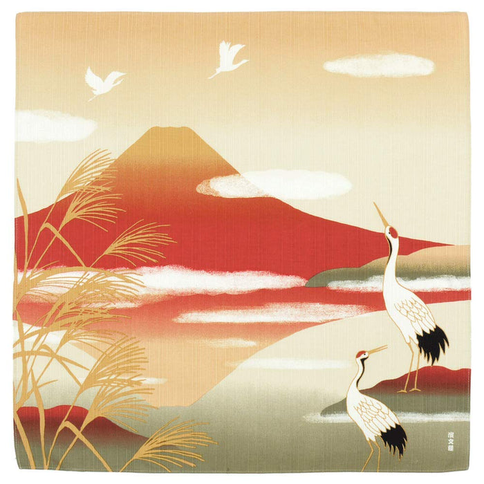 50Cm Crane Akane Fuji Japan Wrapping Cloth - Hama Pattern-Kiichin - The #1 Place for Japanese Goods in Your Hand!