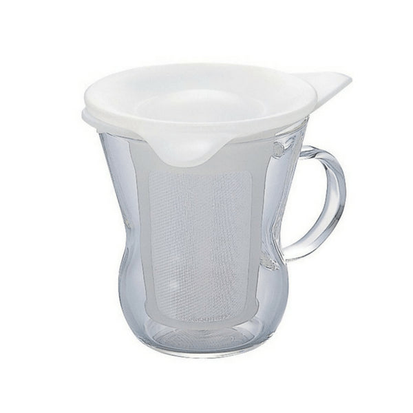 Hario Glass Mug with Infuser 200ml - White-Kiichin - The #1 Place for Japanese Goods in Your Hand!