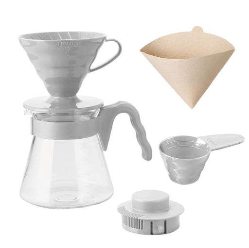 Hario V60 Coffee Server Set 1-4 Cups VCSD-02PGR Japan-Kiichin - The #1 Place for Japanese Goods in Your Hand!