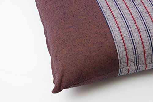 Ikehiko 3312150 Zabuton Meisen 100% Cotton Japan Chikugo Brown Set of 2 - 55x59cm-Kiichin - The #1 Place for Japanese Goods in Your Hand!