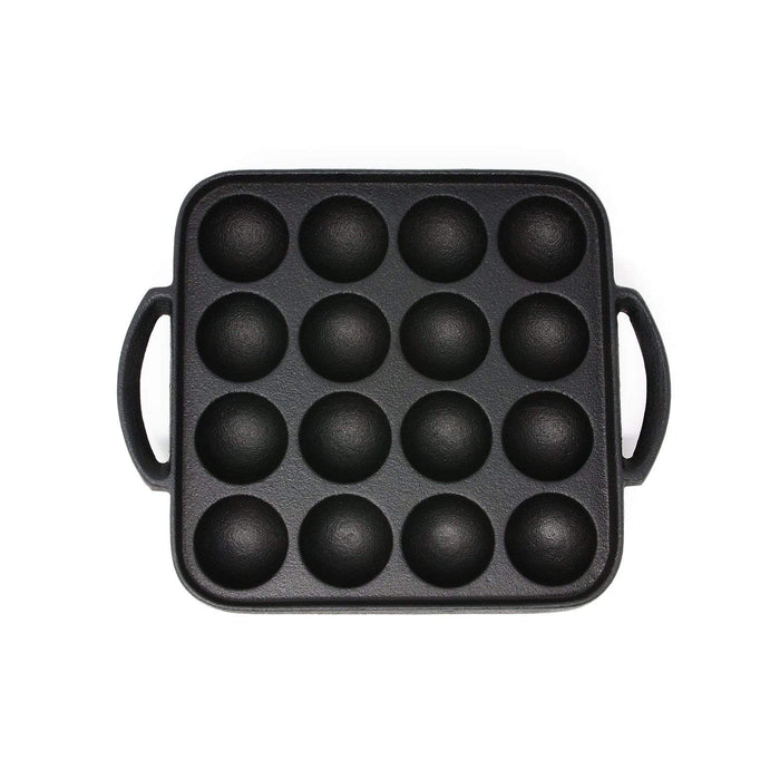 Ikenaga Japan 16-Ball Takoyaki Pan - Induction Cast-Iron-Kiichin - The #1 Place for Japanese Goods in Your Hand!