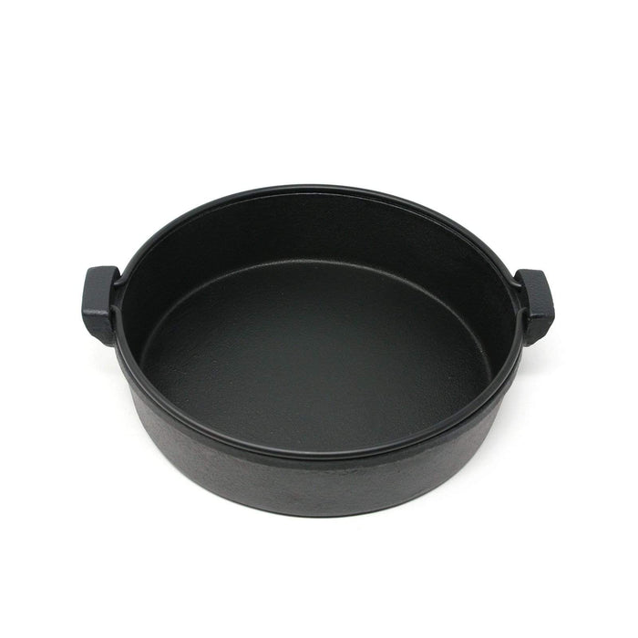 Ikenaga 28cm Induction Cast-Iron Sukiyaki Pan with Dual Handles-Kiichin - The #1 Place for Japanese Goods in Your Hand!