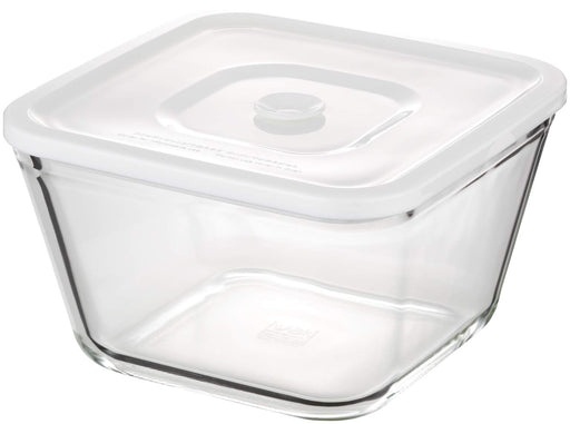 Iwaki Japan Glass Airtight Container - Heat Resistant, White, 1.5L-Kiichin - The #1 Place for Japanese Goods in Your Hand!