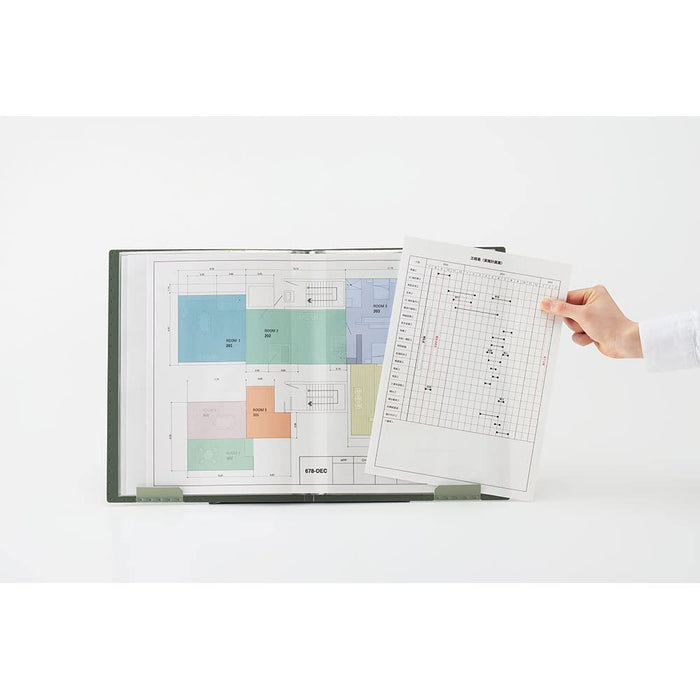 Kingjim A4 Ziritz Clear File 20 Pockets Green 8837 Mito - Made In Japan-Kiichin - The #1 Place for Japanese Goods in Your Hand!