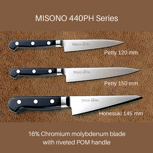 Misono 440Ph Pom Handle Petty Knife 120mm (No.031)-Kiichin - The #1 Place for Japanese Goods in Your Hand!
