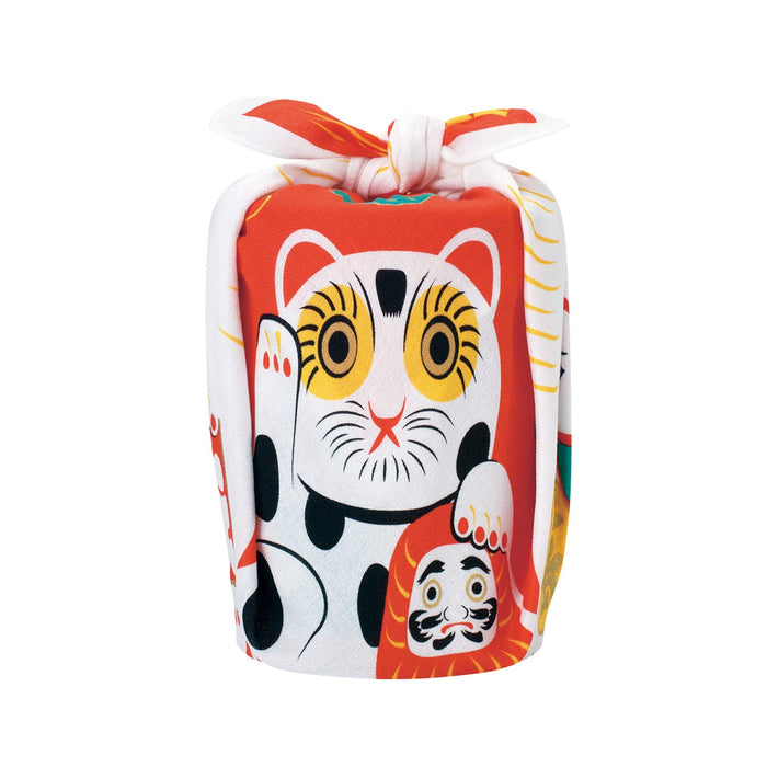 Musubi Furoshiki 48Cm Maneki Neko Kohaku - Made In Japan 20464-105-Kiichin - The #1 Place for Japanese Goods in Your Hand!