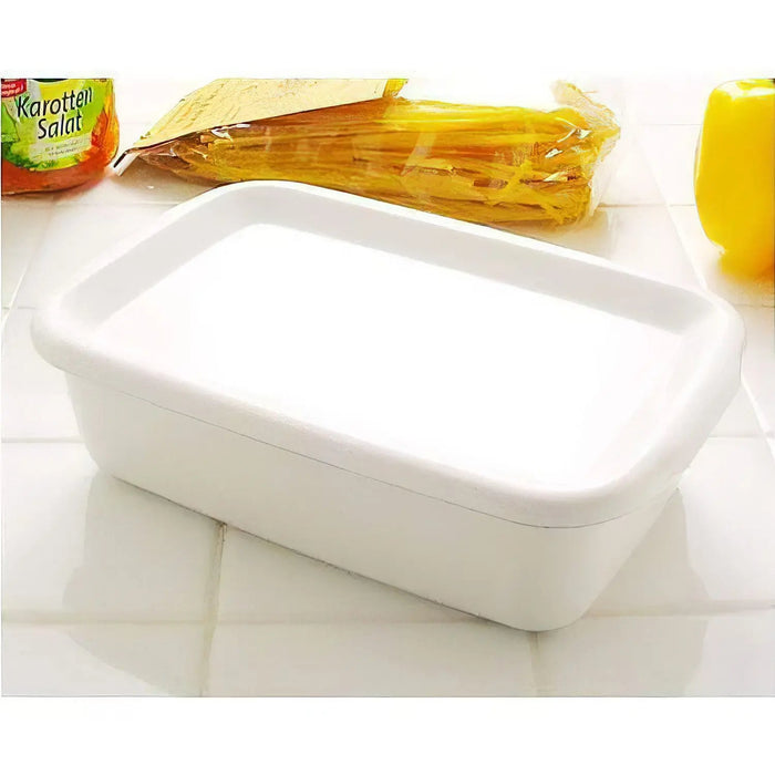 Noda Horo Enamel Rectangle Deep Food Containers with Lid - Small Size-Kiichin - The #1 Place for Japanese Goods in Your Hand!