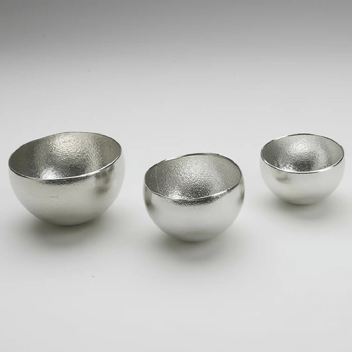 Handcrafted Swing Cold Sake Cup 130ml - Silver by Nousaku-Kiichin - The #1 Place for Japanese Goods in Your Hand!