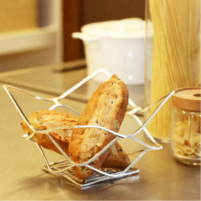 Hand-Crafted Tinware Folding Basket - Square 200x200mm by Nousaku Kago-Kiichin - The #1 Place for Japanese Goods in Your Hand!