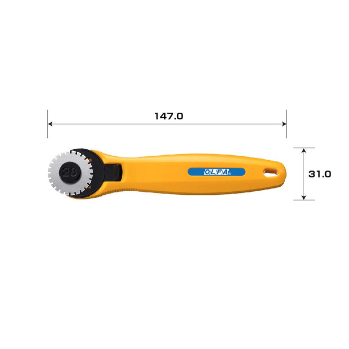 Olfa Perforated Rotary 28 235B Black Yellow Silver-Kiichin - The #1 Place for Japanese Goods in Your Hand!
