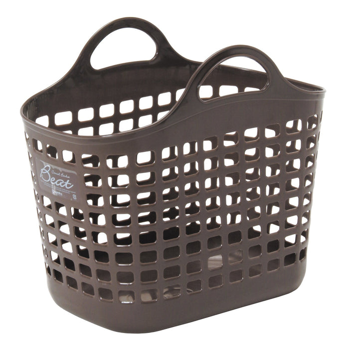 Sanko Plastic Laundry Basket No.1 - Brown, Made in Japan-Kiichin - The #1 Place for Japanese Goods in Your Hand!