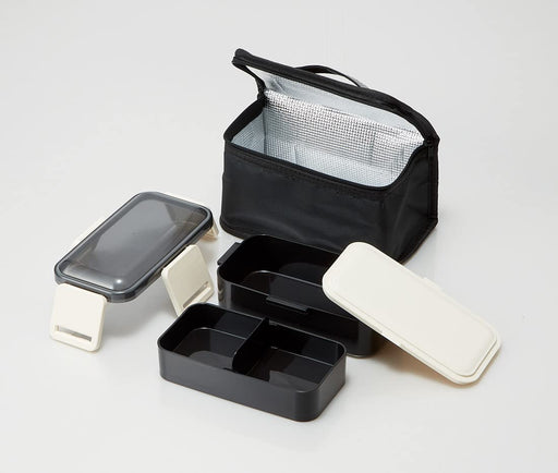 Skater 2 Tier Lunch Box Black 850ml Japan KCPFLW9AG_573422 w/Cooling Bag-Kiichin - The #1 Place for Japanese Goods in Your Hand!