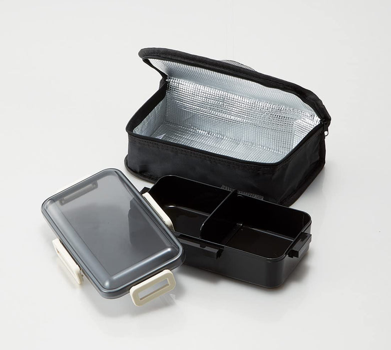 Skater 830ml Bento Box w/Insulated Bag & Antibacterial Lid - Black (KCPFLB8AG-A)-Kiichin - The #1 Place for Japanese Goods in Your Hand!