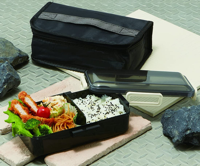 Skater 830ml Bento Box w/Insulated Bag & Antibacterial Lid - Black (KCPFLB8AG-A)-Kiichin - The #1 Place for Japanese Goods in Your Hand!