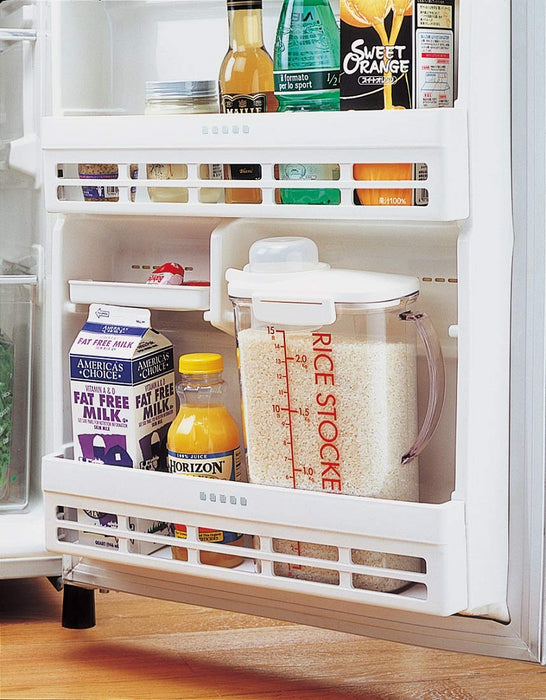 Skater Green Rice Stocker Bin 2.5Kg - Japan Refrigerator Essential-Kiichin - The #1 Place for Japanese Goods in Your Hand!