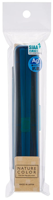 Skater 18cm Spoon Chopsticks Box CAC1AAG-A Antibac Ocean Blue for Adults Women-Kiichin - The #1 Place for Japanese Goods in Your Hand!