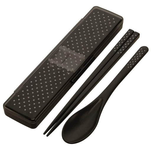 Skater Combi Set 21cm Spoon Chopsticks Black Dot CCS45SA Dishwasher Safe-Kiichin - The #1 Place for Japanese Goods in Your Hand!