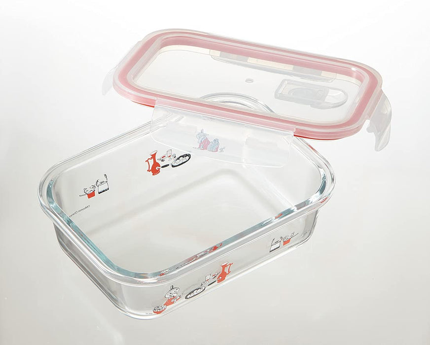 Skater Moomin Kitchen 650Ml Glass Storage Container with Lock Lid Valve-Kiichin - The #1 Place for Japanese Goods in Your Hand!