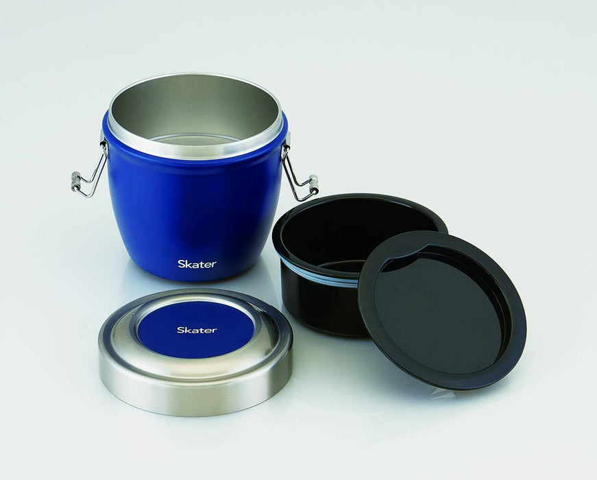 Skater Japan Stainless Steel Bento Box - Blue Thermal Lunch Bowl-Kiichin - The #1 Place for Japanese Goods in Your Hand!