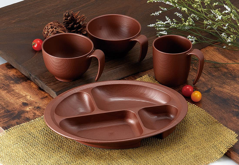 Skater Wood Grain Soup Bowl 330ml Brown Japan NBL2-Kiichin - The #1 Place for Japanese Goods in Your Hand!