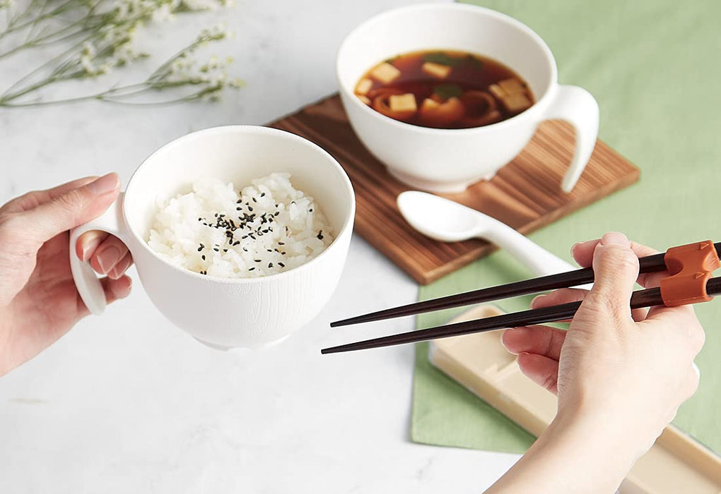 Skater Woodgrain Tea Bowl 370ml w/ Handle Cream Japan NBL1H-Kiichin - The #1 Place for Japanese Goods in Your Hand!