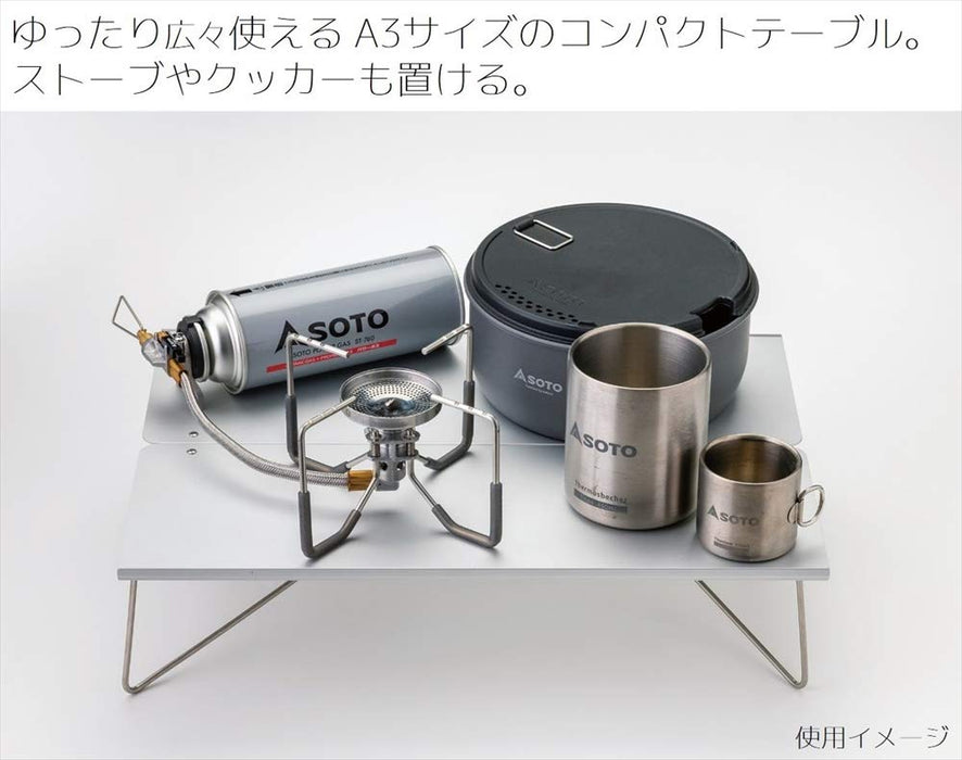 Soto Field Hopper L St-631 A3 Size Japan - Portable Pop-Up Solo Table-Kiichin - The #1 Place for Japanese Goods in Your Hand!