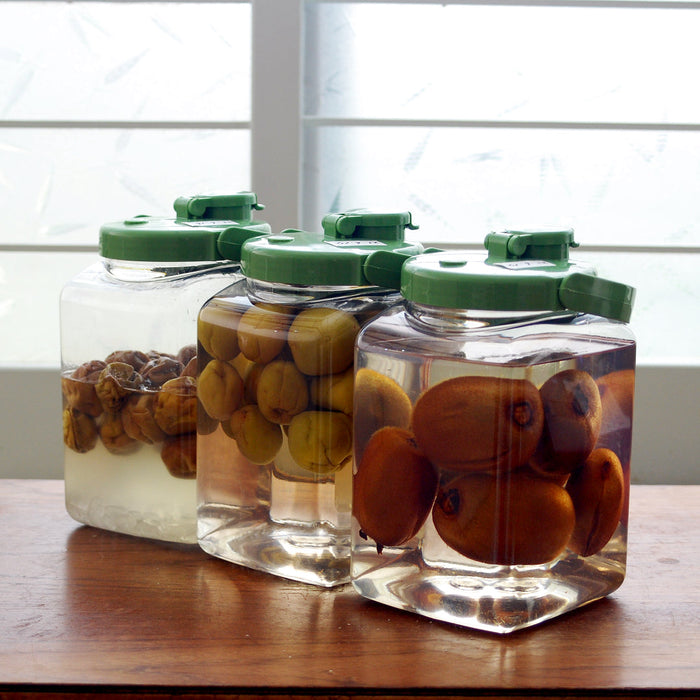 Takeya Japan 2.7L Square Fruit Liquor Bottle with Handle - Premium Quality for Refreshing Beverages-Kiichin - The #1 Place for Japanese Goods in Your Hand!