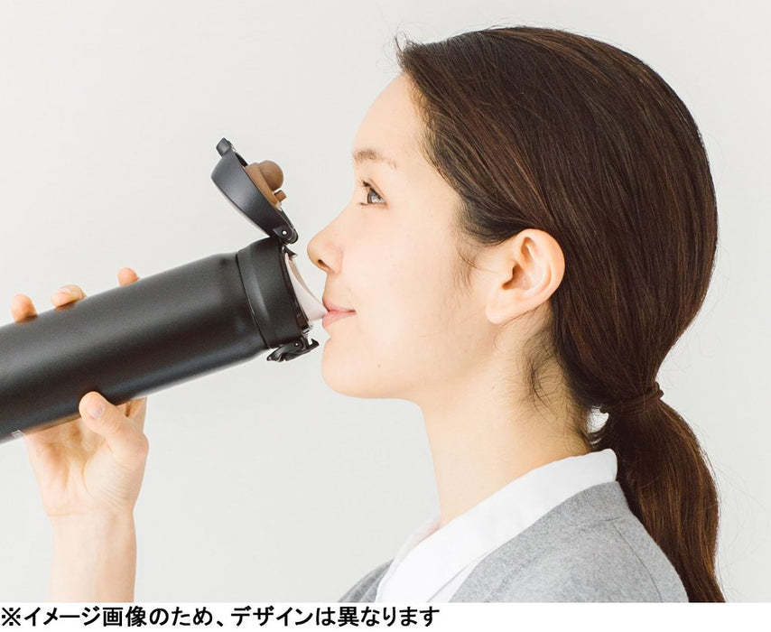 Thermos 0.4L Vacuum Insulated Mobile Mug - One Touch Open, Navy Yellow-Kiichin - The #1 Place for Japanese Goods in Your Hand!