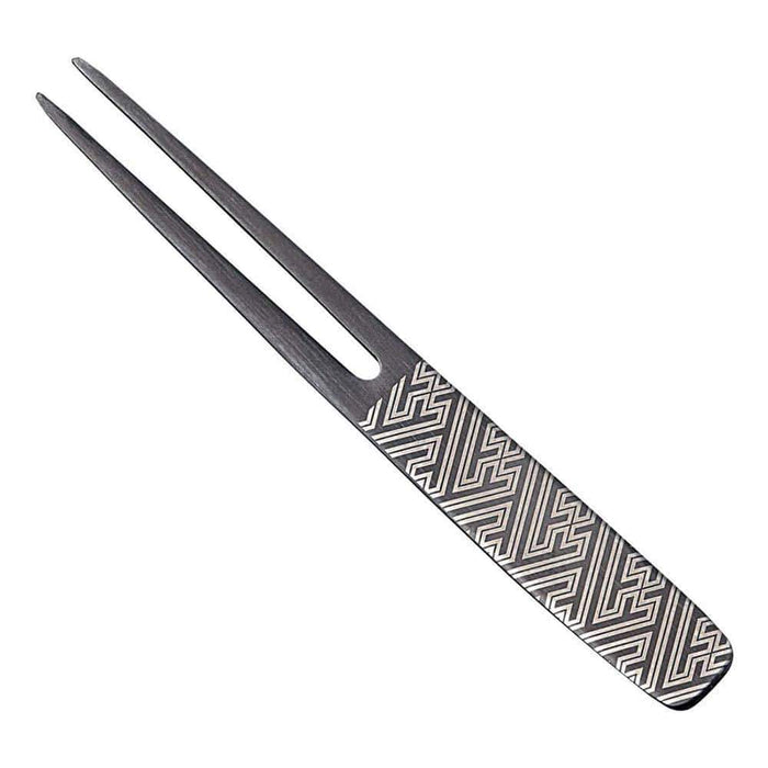 Todai Rikyu Black Pick Fork Kanzashi Sayagata - Stylish Japanese Hair Accessory-Kiichin - The #1 Place for Japanese Goods in Your Hand!