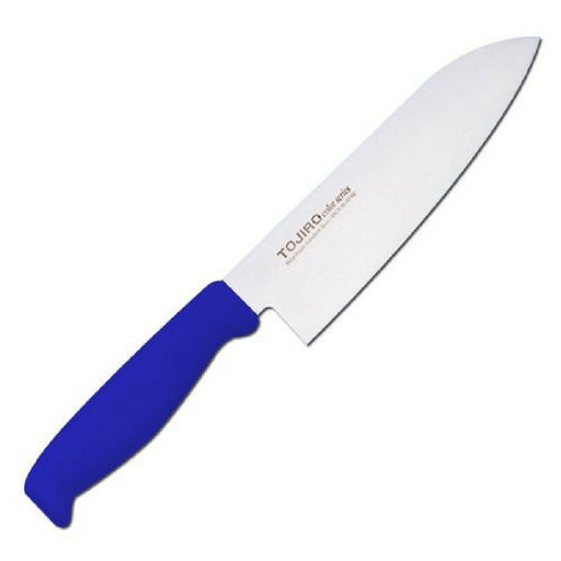 Tojiro Blue Santoku Knife with Elastomer Handle-Kiichin - The #1 Place for Japanese Goods in Your Hand!