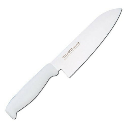 Tojiro White Color MV Santoku Knife with Elastomer Handle-Kiichin - The #1 Place for Japanese Goods in Your Hand!
