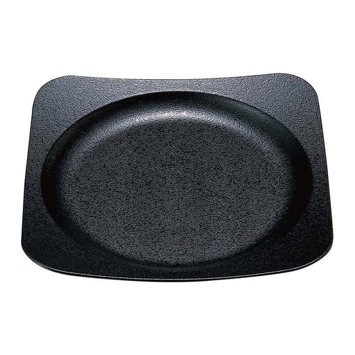 Wakaizumi Black Stone Square Plate with Rounded Edges-Kiichin - The #1 Place for Japanese Goods in Your Hand!