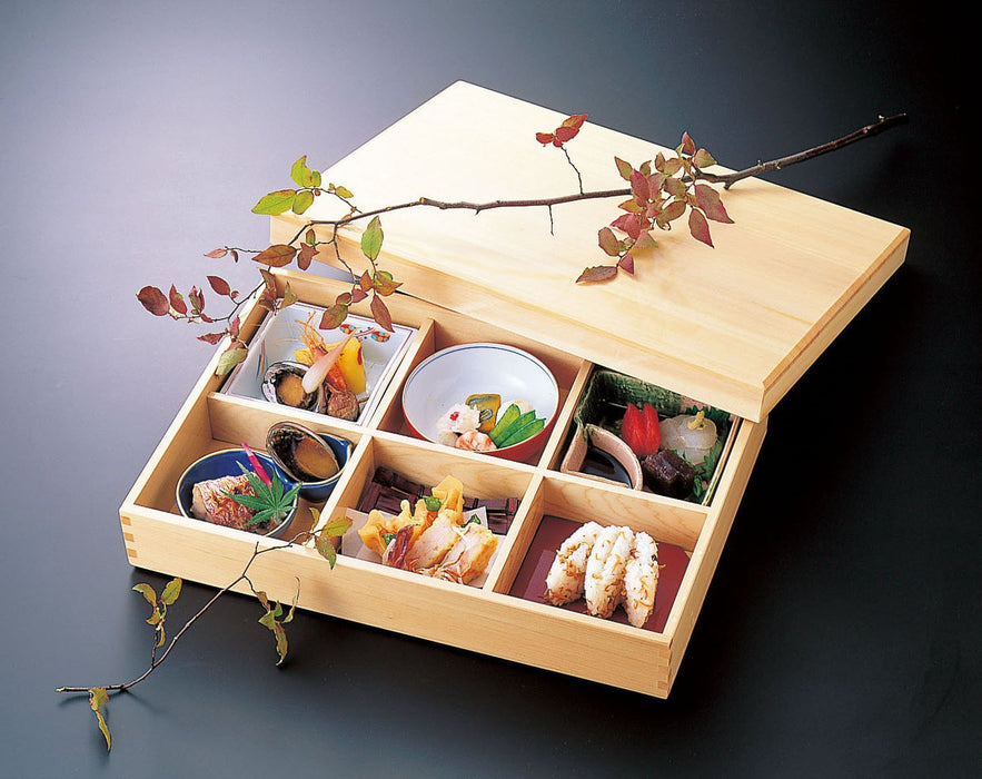 Yamaco 27201 Japanese Bento Box Set - Cypress Body Lid & Divider-Kiichin - The #1 Place for Japanese Goods in Your Hand!