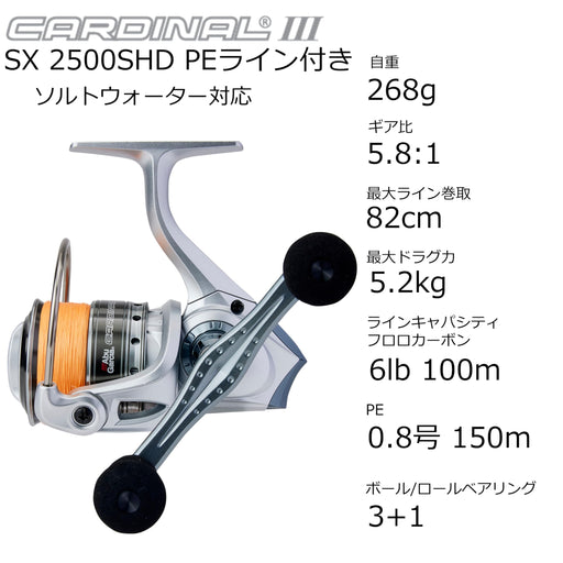 Abu Garcia Cardinal III SX2500SHD High Gear Spinning Reel with Spare Spool-Kiichin - The #1 Place for Japanese Goods in Your Hand!