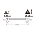 Anex Double Head Manual Bit Triangular Anex - No.33-Tr1623 1.6x2.3 Size-Kiichin - The #1 Place for Japanese Goods in Your Hand!