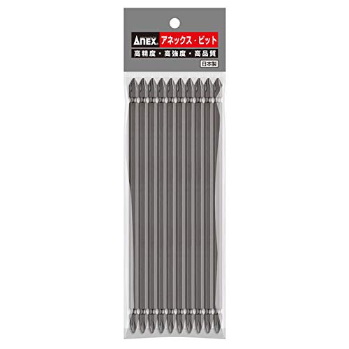 Anex Double-Ended Shot Finish Ap-14 Anex Bits +2 X 200 10-Pack Tool - No Magnet-Kiichin - The #1 Place for Japanese Goods in Your Hand!