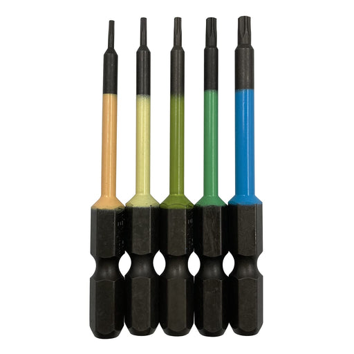 Anex Color Bit Hexlobe Set of 5 with Storage Single Head 65mm Actx5-65L2 Tool-Kiichin - The #1 Place for Japanese Goods in Your Hand!