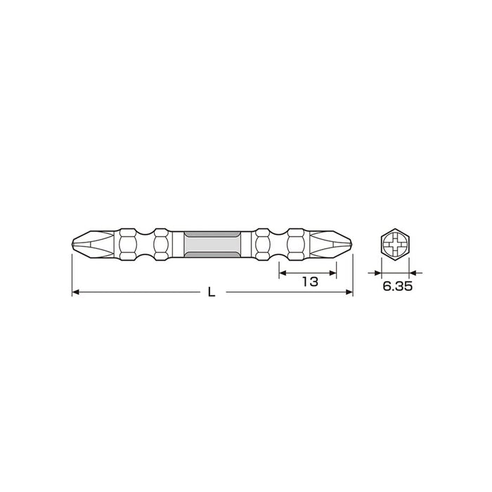 Anex Dragon Tough Bit Double Head Set No Magnet +2X85 - Anex 2 Pieces-Kiichin - The #1 Place for Japanese Goods in Your Hand!