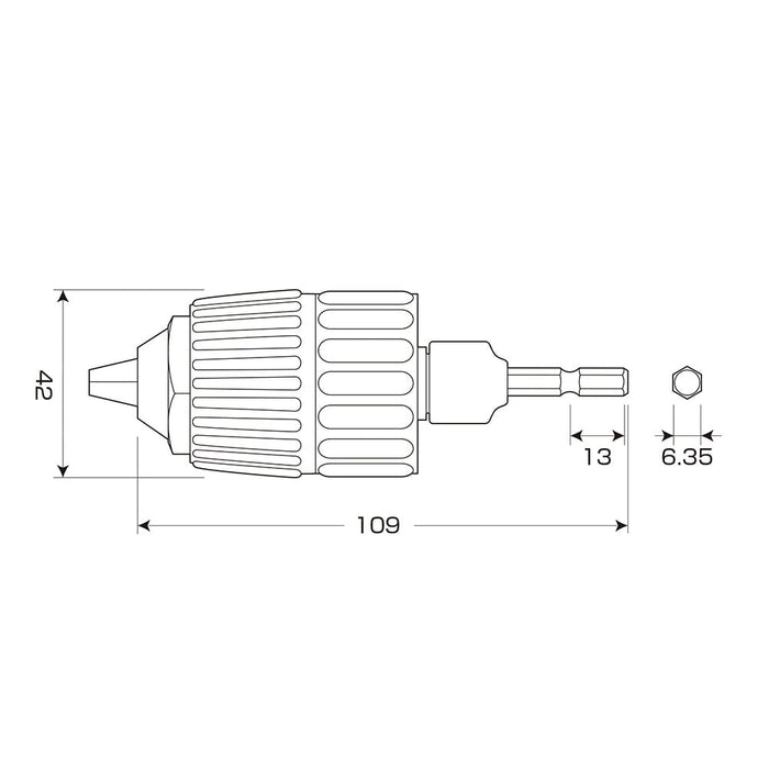Anex Keyless Drill Chuck 1.5-13mm Impact Compatible Tool AKL-175-Kiichin - The #1 Place for Japanese Goods in Your Hand!