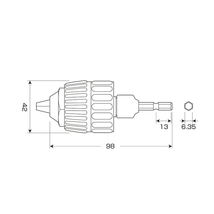 Anex Keyless Drill Chuck 1-10mm Impact Compatible Tool AKL-170-Kiichin - The #1 Place for Japanese Goods in Your Hand!