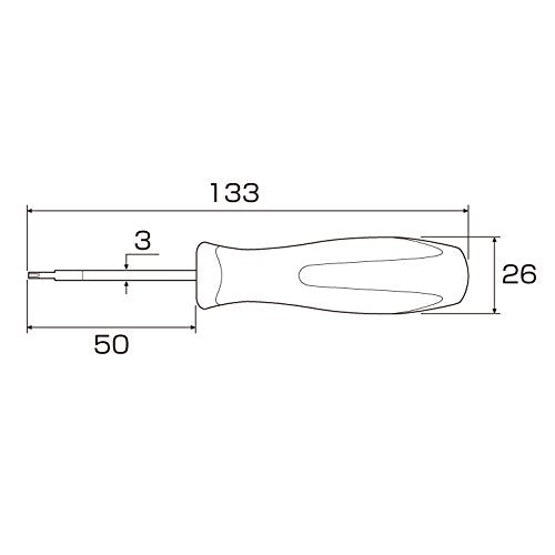 Anex Hex Lobe T6X50 Driver with Hole No. 6300-Kiichin - The #1 Place for Japanese Goods in Your Hand!
