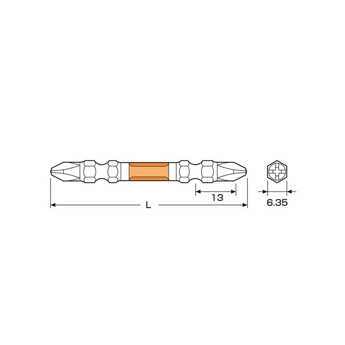 Anex Double-Head Ryutai Bit +2X110 10-Pack Plated Finish Anex Tool Arh-14M-Kiichin - The #1 Place for Japanese Goods in Your Hand!