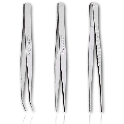 Anex Tools Stainless Steel Tweezers Set of 3 No. 1093 with Case - Annex Tool-Kiichin - The #1 Place for Japanese Goods in Your Hand!