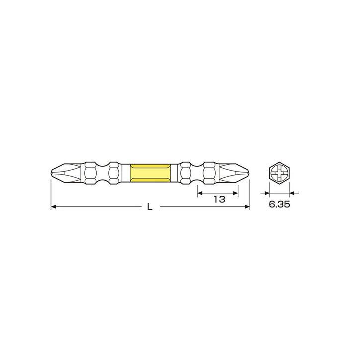 Anex Long Tough Double Head Bit +2x65 10 Pieces Art-14M-Kiichin - The #1 Place for Japanese Goods in Your Hand!