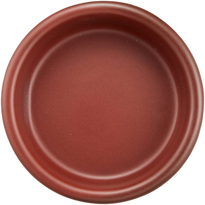 Santo Banko Ware Mini Ajillo Pot 12cm Reddish Brown Stovetop Microwave Safe