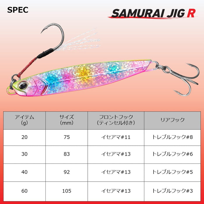 Daiwa 40G Shore Jigging Samurai Jig R Sagoshigurikinzebra-Kiichin - The #1 Place for Japanese Goods in Your Hand!