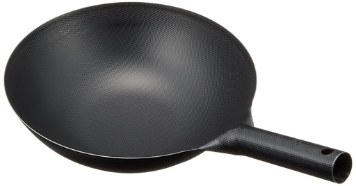 Endo Shoji 30Cm Iron Wok Commercial One-Handed Super Embossed Black Japan Made-Kiichin - The #1 Place for Japanese Goods in Your Hand!